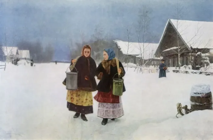Framed Print : The Rival, 1891, (1965). Creator: Nikolai Alekseevich Kasatkin Framed Print : The Rival, 1891, (1965). Creator: Nikolai Alekseevich Kasatkin