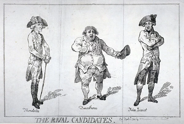 The Rival Candidates, 1784. Artist: Isaac Cruikshank