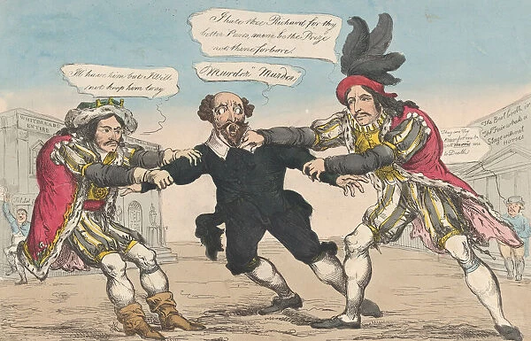 The Rival Richards, or Sheakspear in Danger, May 18, 1814. Creator: William Heath