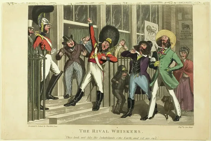 Framed Print : The Rival Whiskers, n.d. Creator: Theodore Lane Framed Print : The Rival Whiskers, n.d. Creator: Theodore Lane