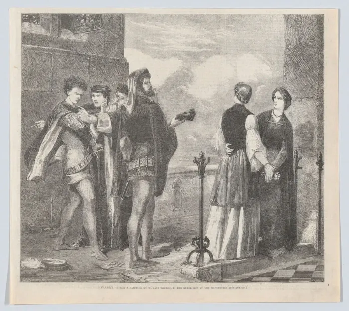 Framed Print : Rivalry, from Illustrated Times, September 12, 1857. Creator: Henry Duff Linton