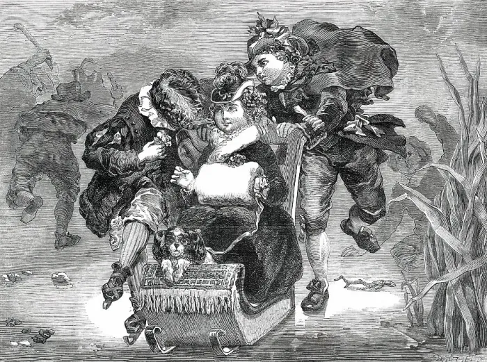 Framed Print : The Rivals - painted by J. Sant, 1850. Creator: Unknown
