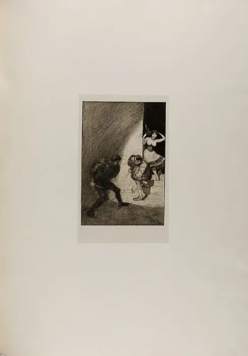 Framed Print : Rivals, plate seven from A Life, 1884. Creator: Max Klinger Framed Print : Rivals, plate seven from A Life, 1884. Creator: Max Klinger
