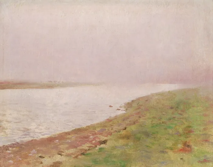 Framed Print : River, 1895-1900. Creator: Ladislav Mednyanszky Framed Print : River, 1895-1900. Creator: Ladislav Mednyanszky