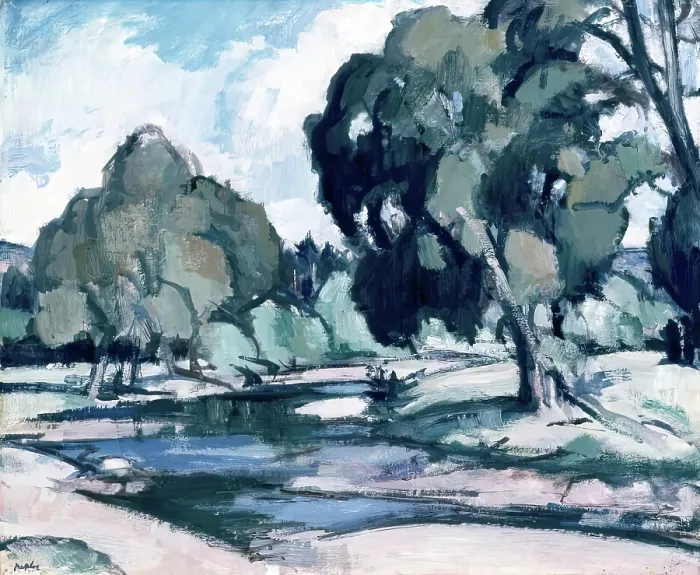 Framed Print : River, 1932 - 1933. Creator: Samuel John Peploe Framed Print : River, 1932 - 1933. Creator: Samuel John Peploe