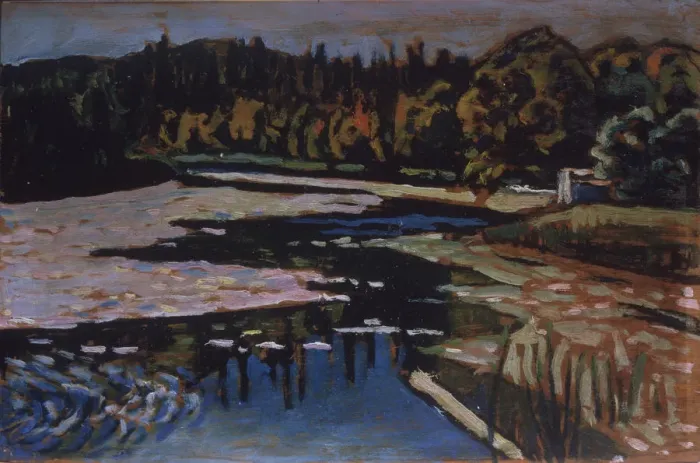 Framed Print : A River in autumn. Artist: Kandinsky, Wassily Vasilyevich (1866-1944) Framed Print : A River in autumn. Artist: Kandinsky, Wassily Vasilyevich (1866-1944)