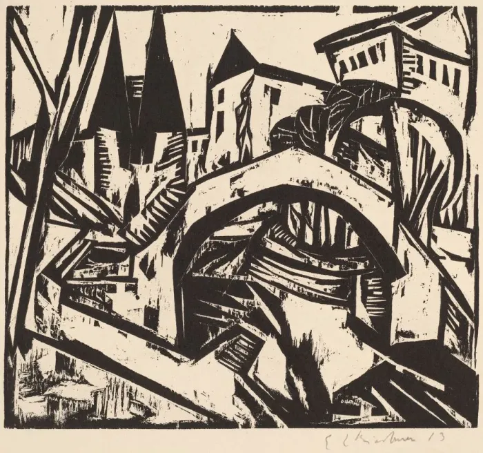 Framed Print : River Bank at Elisabeth (Berlin), 1912-1913. Creator: Ernst Kirchner Framed Print : River Bank at Elisabeth (Berlin), 1912-1913. Creator: Ernst Kirchner