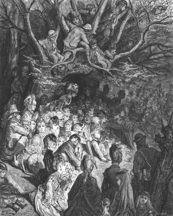 Framed Print : The River Bank - Under the Trees, 1872. Creator: Gustave Doré Framed Print : The River Bank - Under the Trees, 1872. Creator: Gustave Doré