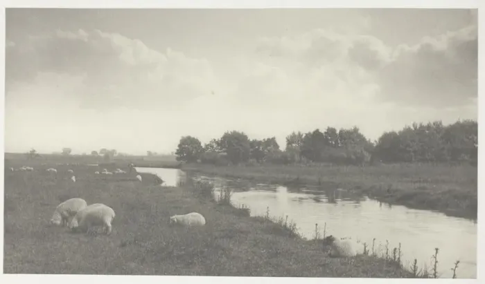 Framed Print : On the River Bure, 1886. Creator: Peter Henry Emerson Framed Print : On the River Bure, 1886. Creator: Peter Henry Emerson