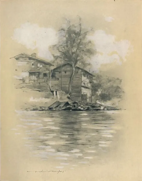 Framed Print : River Dwelling at Srinagar, 1903. Artist: Mortimer L Menpes Framed Print : River Dwelling at Srinagar, 1903. Artist: Mortimer L Menpes