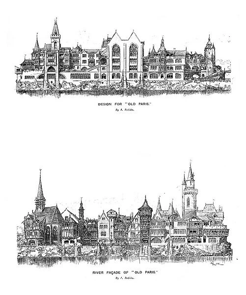 River facade and design for Old Paris, 1899