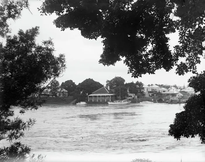 Framed Print : River in flood, (Brisbane?), c1900s. Creator: Robert Augustus Henry L'Estrange. River in flood, (Brisbane?), c1900s. Creator: Robert Augustus Henry L'Estrange Framed Print : River in flood, (Brisbane?), c1900s. Creator: Robert Augustus Henry L'Estrange. River in flood, (Brisbane?), c1900s. Creator: Robert Augustus Henry L'Estrange