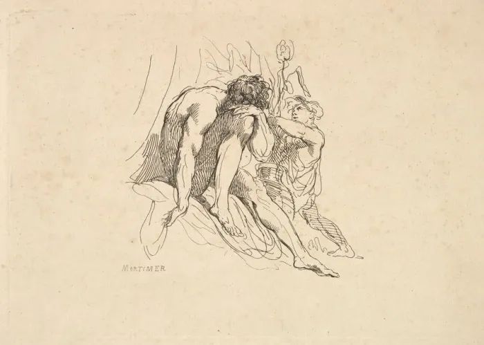 Framed Print : River God with Child, 1784-88. Creator: Thomas Rowlandson Framed Print : River God with Child, 1784-88. Creator: Thomas Rowlandson
