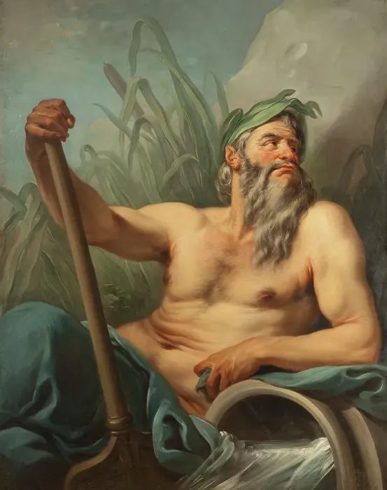 Framed Print : River God, mid-18th century. Creator: Carle van Loo Framed Print : River God, mid-18th century. Creator: Carle van Loo