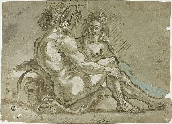 River God and a Nymph, n.d