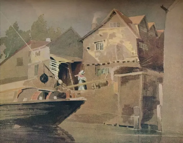 Framed Print : The River, King Street, Norwich, c1800. Artist: John Thirtle Framed Print : The River, King Street, Norwich, c1800. Artist: John Thirtle