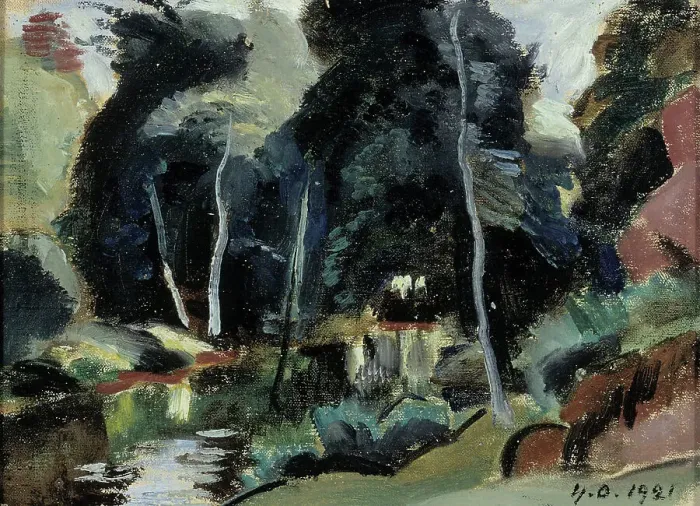 Framed Print : River Landscape, 1921. Creator: Yrjö Aleksander Ollila Framed Print : River Landscape, 1921. Creator: Yrjö Aleksander Ollila