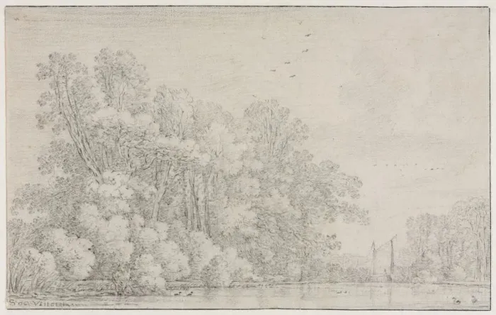 Framed Print : River Landscape, c. 1650?. Creator: Simon de Vlieger (Dutch, 1601-1653) Framed Print : River Landscape, c. 1650?. Creator: Simon de Vlieger (Dutch, 1601-1653)
