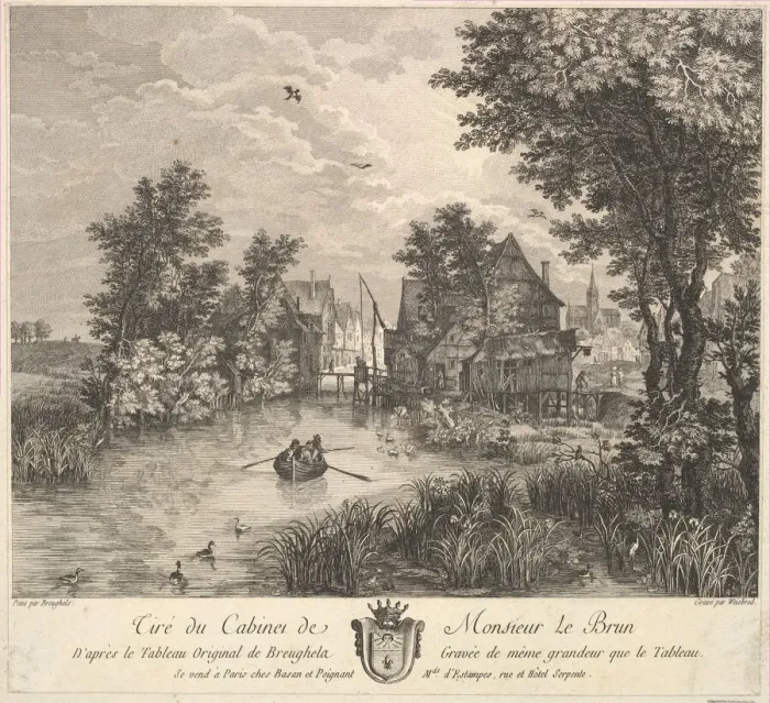 Framed Print : River Landscape after the painting in the cabinet of Mr. Poullain, 1780 Framed Print : River Landscape after the painting in the cabinet of Mr. Poullain, 1780