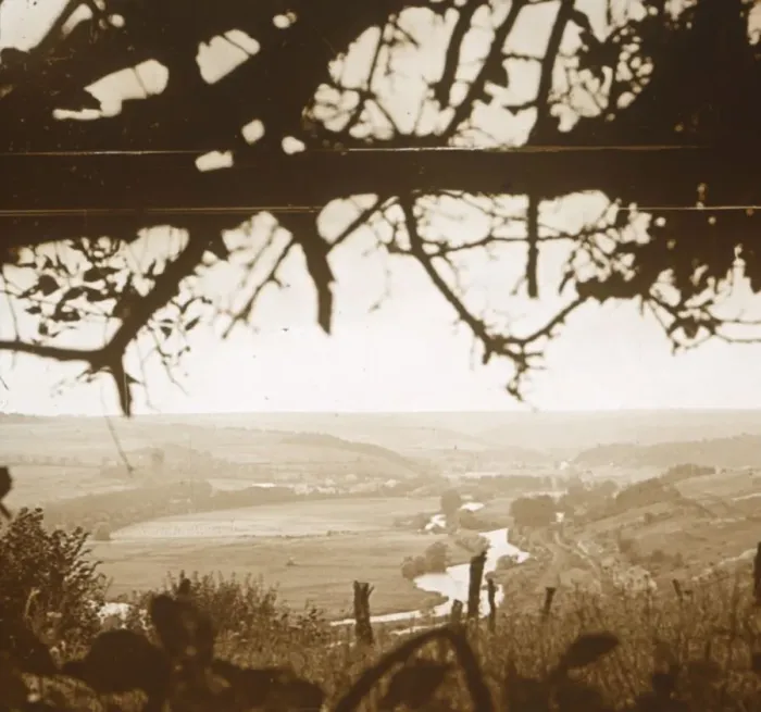 Framed Print : River Meuse seen from the trenches, Verdun, northern France, c1914-c1918 Framed Print : River Meuse seen from the trenches, Verdun, northern France, c1914-c1918