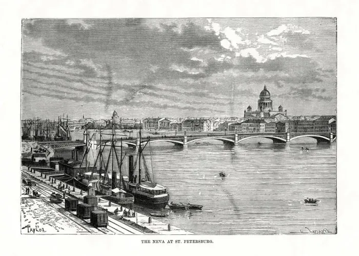 Framed Print : The River Neva, St Petersburg, 1879. Artist: C Laplante Framed Print : The River Neva, St Petersburg, 1879. Artist: C Laplante