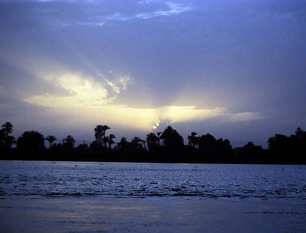 River Nile at sunset, Egypt