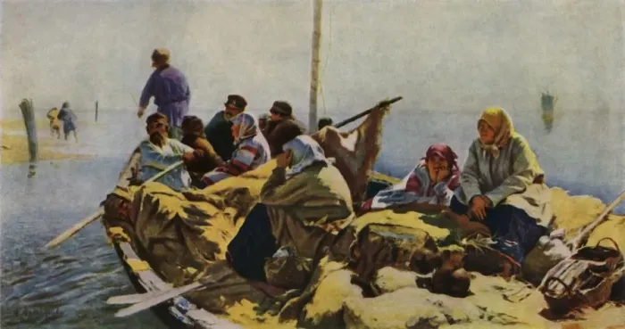 Framed Print : On the River Oka, 1890, (1965). Creator: Abram Arkhipov Framed Print : On the River Oka, 1890, (1965). Creator: Abram Arkhipov