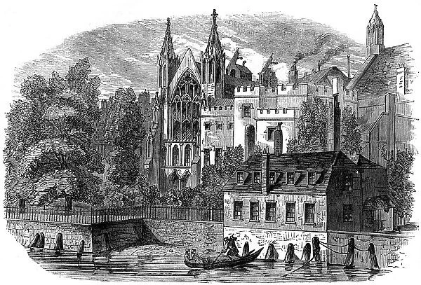 River front of the old House of Peers (House of Lords), London, 19th century