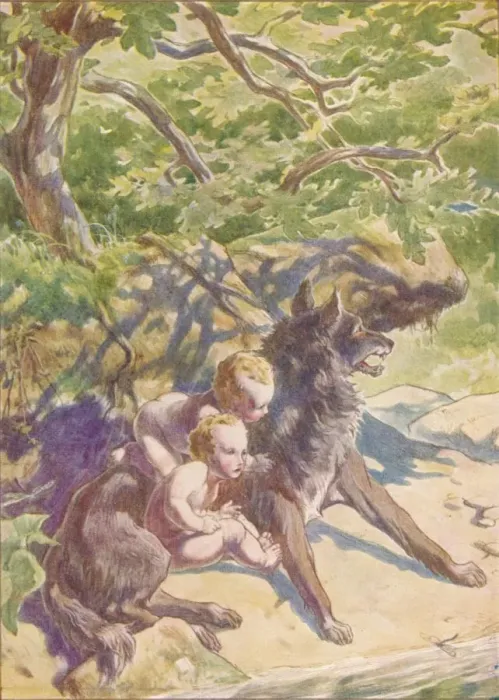Framed Print : Down to the river presently came a she-wolf to drink, c1912 (1912). Artist: Ernest Dudley Heath Framed Print : Down to the river presently came a she-wolf to drink, c1912 (1912). Artist: Ernest Dudley Heath