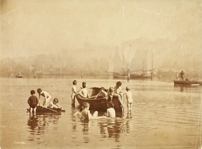 Framed Print : River Rats, 1886. Creator: Frank Meadow Sutcliffe Framed Print : River Rats, 1886. Creator: Frank Meadow Sutcliffe