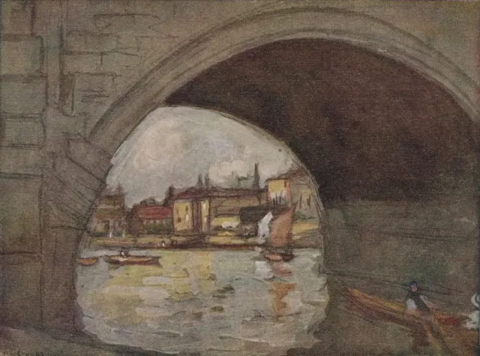 Framed Print : The River, Richmond, c1910, (1918). Artist: Horace Mann Livens Framed Print : The River, Richmond, c1910, (1918). Artist: Horace Mann Livens