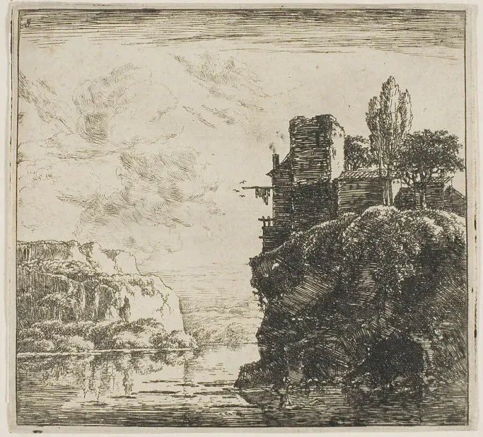 Framed Print : A River between Rocks, from the series Set of Landscapes, n.d. Creator: Herman Naijwincx Framed Print : A River between Rocks, from the series Set of Landscapes, n.d. Creator: Herman Naijwincx