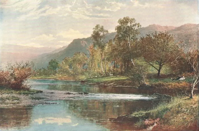 Framed Print : The River Running into Derwent Water, c1902. Creator: Unknown