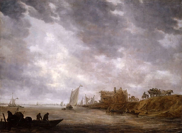 A River Scene, 1642. Creator: Jan van Goyen