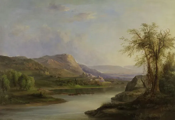 Framed Print : River Scene, 1868. Creator: Robert Seldon Duncanson Framed Print : River Scene, 1868. Creator: Robert Seldon Duncanson