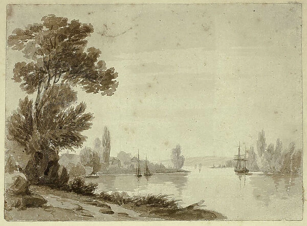 River Scene with Boats, n.d. Creator: William Henry Stothard Scott
