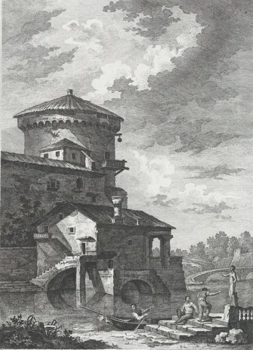 Framed Print : River Scene, ca. 1750-70. Creator: Fabio Berardi Framed Print : River Scene, ca. 1750-70. Creator: Fabio Berardi