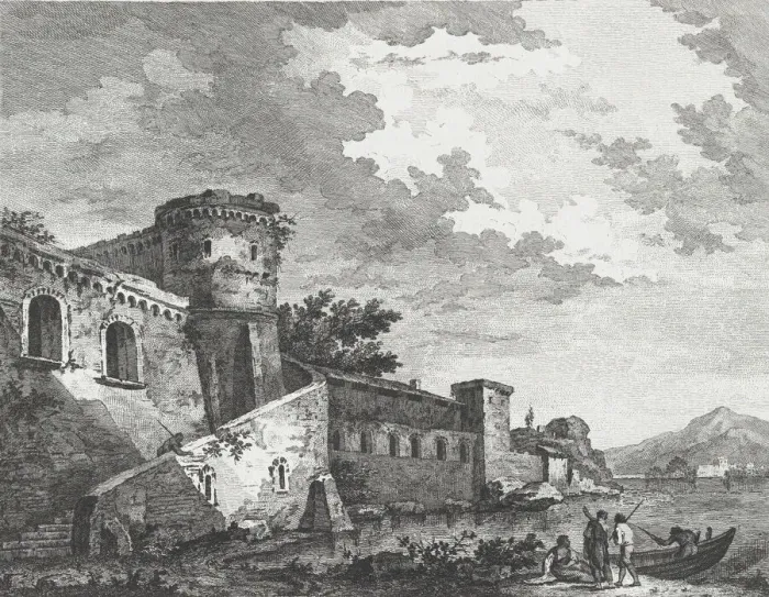 Framed Print : River Scene, ca. 1750-70. Creator: Fabio Berardi Framed Print : River Scene, ca. 1750-70. Creator: Fabio Berardi