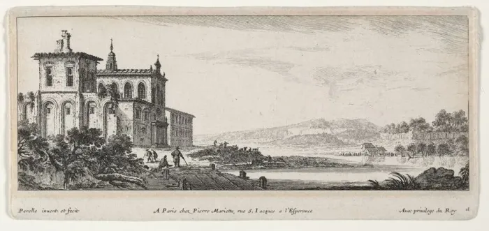 Framed Print : River Scene. Creator: Gabriel Perelle (French, c. 1603-1677) Framed Print : River Scene. Creator: Gabriel Perelle (French, c. 1603-1677)