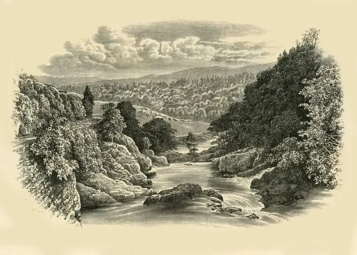 Framed Print : River Scene at Pont-Y-Cyffing, c1890. Creator: Unknown Framed Print : River Scene at Pont-Y-Cyffing, c1890. Creator: Unknown
