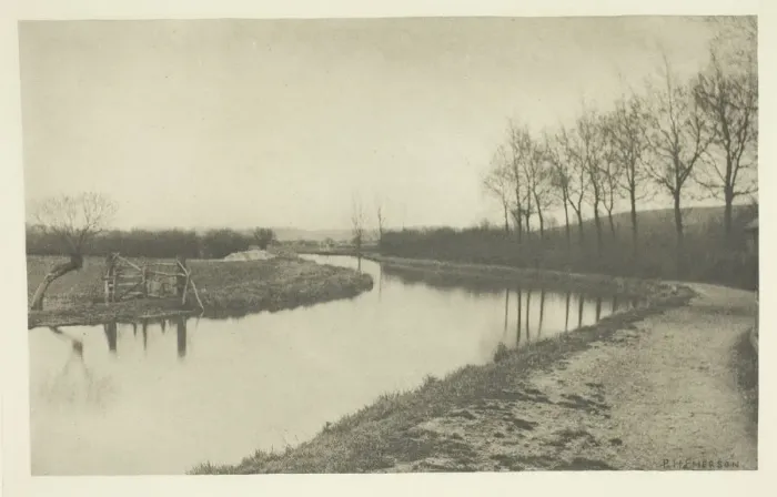Framed Print : The River Stort, 1888. Creator: Peter Henry Emerson Framed Print : The River Stort, 1888. Creator: Peter Henry Emerson
