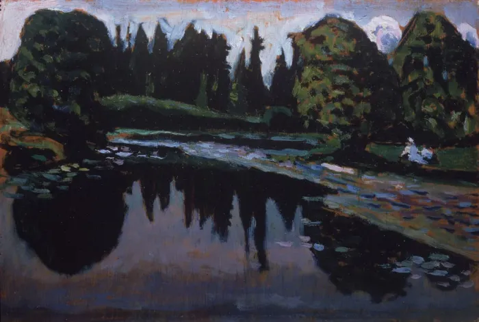 Framed Print : A River in summer. Artist: Kandinsky, Wassily Vasilyevich (1866-1944) Framed Print : A River in summer. Artist: Kandinsky, Wassily Vasilyevich (1866-1944)