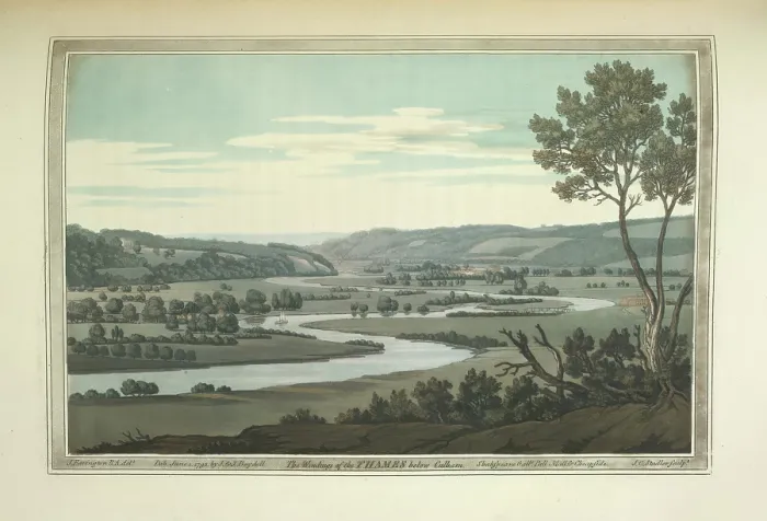 Framed Print : The River Thames, 1794, 1796. Creators: Joseph Farington, Joseph Constantine Stadler Framed Print : The River Thames, 1794, 1796. Creators: Joseph Farington, Joseph Constantine Stadler