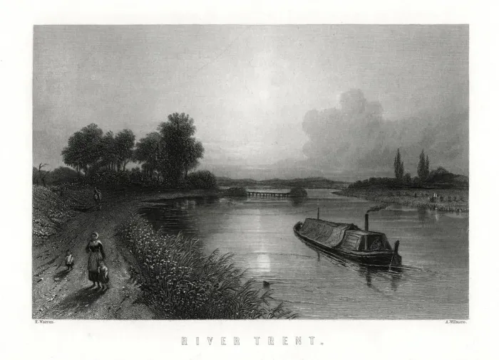 Framed Print : The River Trent, England, 1883. Artist: A Willmore Framed Print : The River Trent, England, 1883. Artist: A Willmore