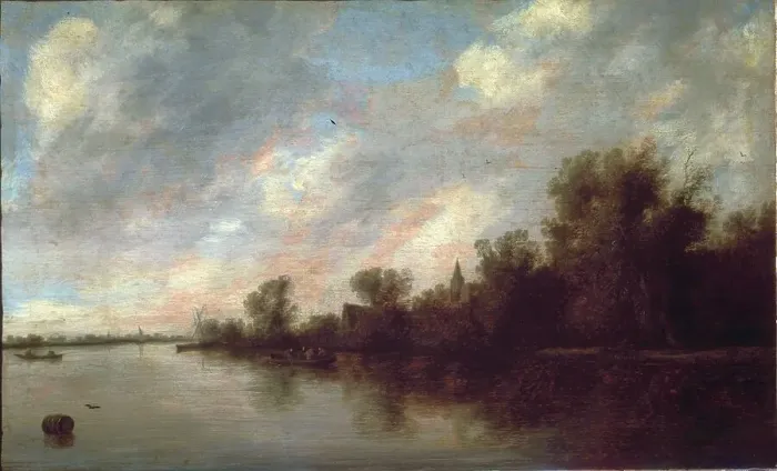 Framed Print : River view, 1631. Artist: Ruisdael, Salomon Jacobsz, van (1600 / 3-1670) Framed Print : River view, 1631. Artist: Ruisdael, Salomon Jacobsz, van (1600 / 3-1670)