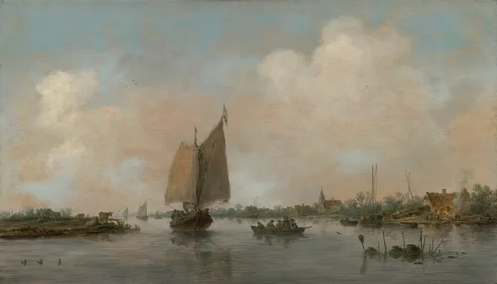 Framed Print : River View. Creator: Jan van Goyen Framed Print : River View. Creator: Jan van Goyen