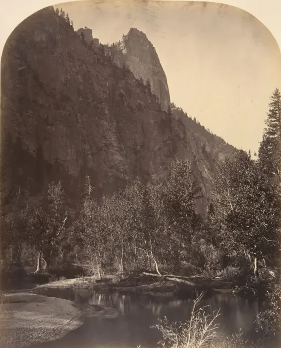 Framed Print : River View, Sentinel, 3270 Feet, 1861. Creator: Carleton Emmons Watkins Framed Print : River View, Sentinel, 3270 Feet, 1861. Creator: Carleton Emmons Watkins