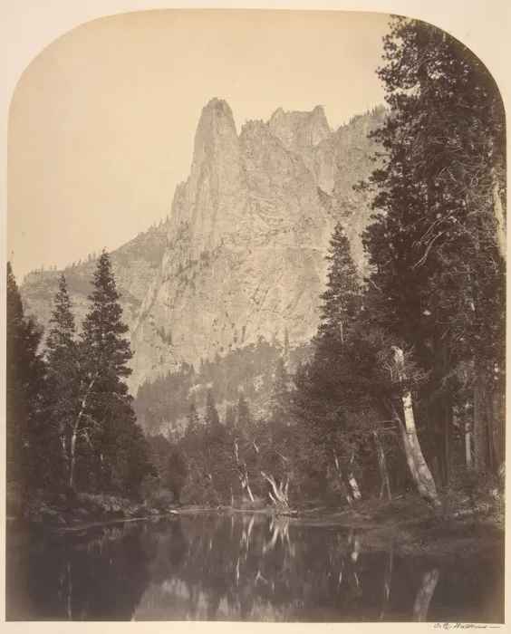 Framed Print : River View, Sentinel, 3270 Feet, 1861. Creator: Carleton Emmons Watkins Framed Print : River View, Sentinel, 3270 Feet, 1861. Creator: Carleton Emmons Watkins