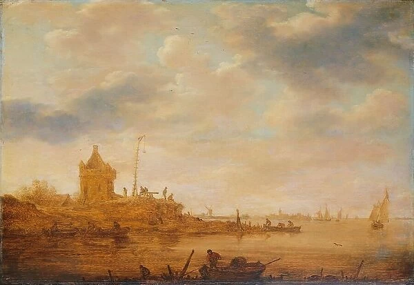 River View with Sentry Post, 1644. Creator: Jan van Goyen