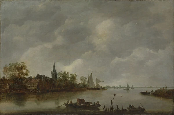 River View with a Village Church. Creator: Style of Jan van Goyen (Dutch, mid-17th century)